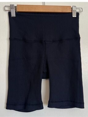 Tan lines black ribbed biker shorts 
size small